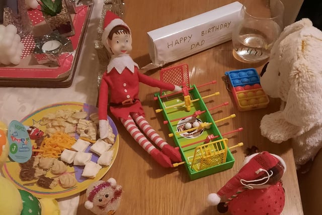 Tammy Cunnah said: "My husband Stephen's birthday today so the elf with his friends decided to have a birthday party without us. "