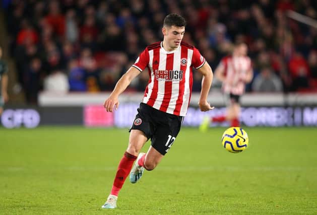 Sheffield United's John Egan scored the only goal of the game in the corresponding fixture last season: Alex Livesey/Getty Images