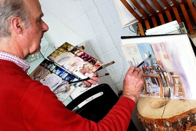 Open Up Sheffield 2019 at Manor Oaks art studios: Tim Rose at work