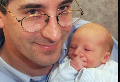 Mick Edwards with his son Matthew who was born on January 1, 2000.