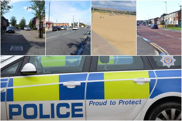 Some of the South Tyneside locations where most reported crime was logged by Northumbria Police during June.