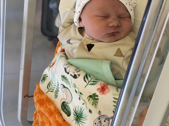 Baby Ruaraidh Jack was born in the early hours of St Patrick’s Day (17 March), shortly before lockdown came into effect. He is still patiently waiting to meet his extended family for cuddles