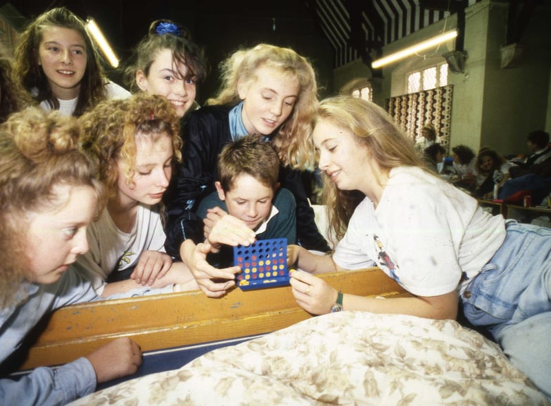 Southmoor School students were pictured playing games in this 1989 photo.