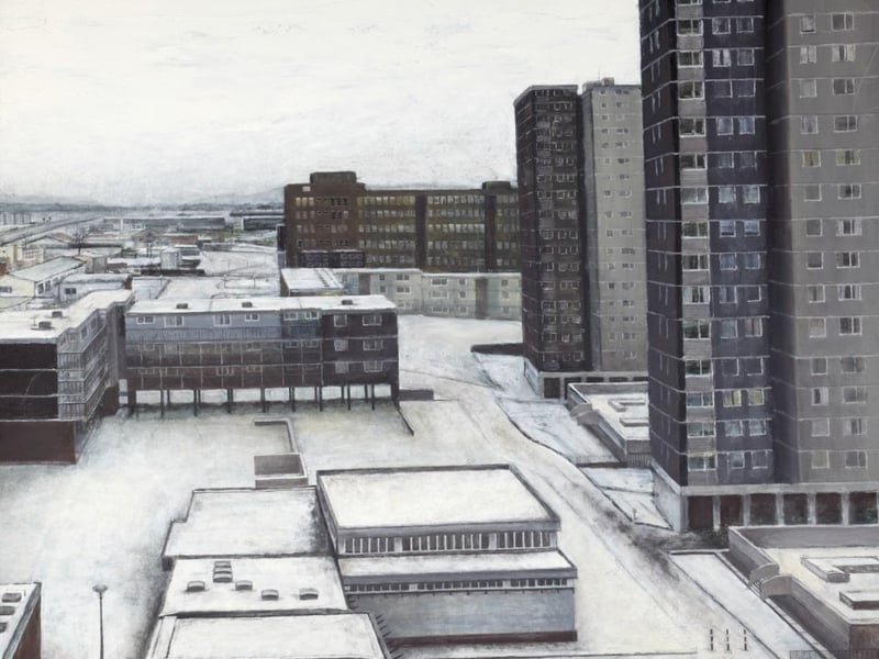 Window View at Sighthill, Edinburgh
Donald Provan (b.1964)
Oil on board
H 122 x W 152.4 cm
Museums & Galleries Edinburgh – City of Edinburgh Council
