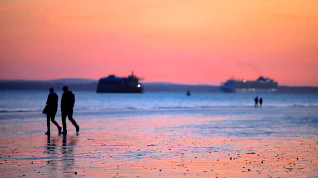 Southsea beach silhouette taken by James Clack