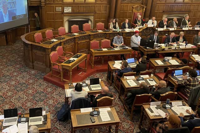 Empty Labour seats in Sheffield Town Hall council chamber. Sheffield Labour leadership was missing from a special meeting that aimed to address the damning tree felling inquiry amid a “purge”.