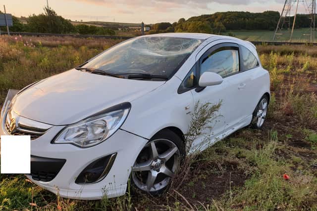 A drink driver abandoned his car after crashing at the end of the Sheffield Parkway