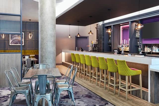 Unwind after a busy day in the stylish on-site bar