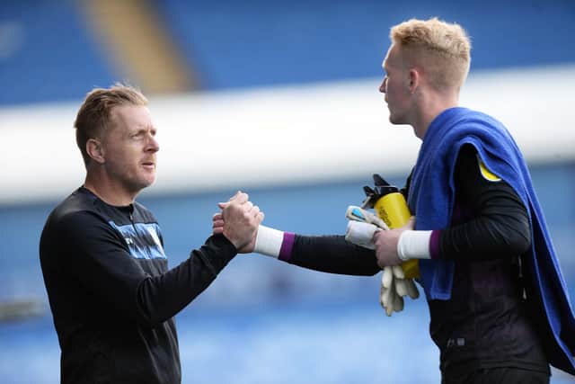 Sheffield Wednesday boss Garry Monk and goalkeeper Cameron Dawson after today's goalless draw with Watford at Hillsborough. Picture: Steve Ellis.