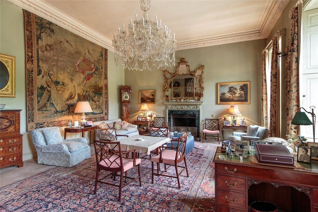 The little drawing room at the front of the house was previously a bedroom and also a billiard room but was refurbished by the current Earl's late mother.
