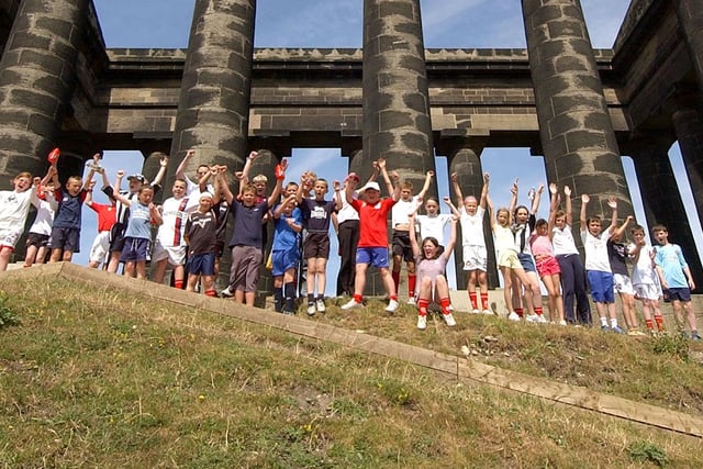 Staff, parents and pupils from New Penshaw Primary School who walked or ran to the monument for Sport Relief 16 years ago. Did you take part?