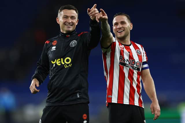 Sheffield United manager Paul Heckingbottom and captain Billy Sharp face an important few weeks: Darren Staples / Sportimage