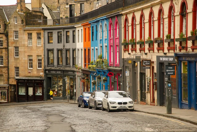 One of Edinburgh's most famous streets, Victoria Street was empty this weekend.