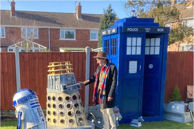 Sci-fi fan Ricky Butler has been using lockdown to create TV and film favourites in his back garden.