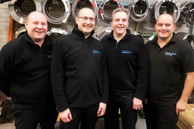 From left: Nick Wright, group sales manager, Martin Hartley, group operations manager, James Kitching, managing director, Marc Horner group technical manager.