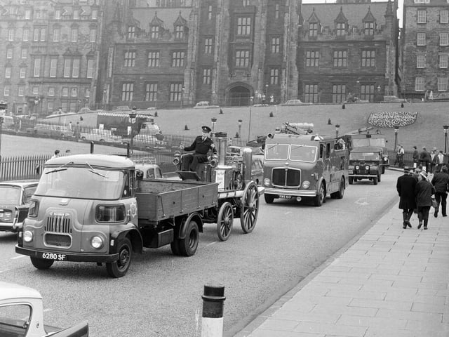 A Festival of Motoring parade travels down the Mound in July 1965.