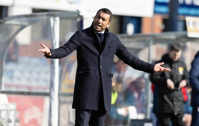 Rangers manager Giovanni Van Bronckhorst will have a decision to make on his defensive set-up.  (Photo by Alan Harvey / SNS Group)