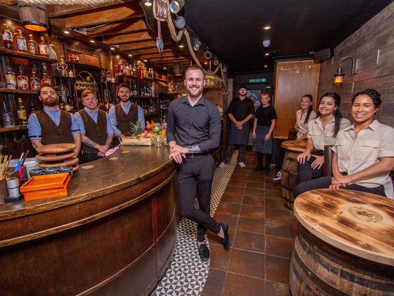 General manager, Fahren Smith and his staff at Rapscallions, Southsea on 6 August 2021. Picture: Habibur Rahman