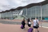 Passengers arriving at Doncaster Sheffield Airport, which may be closed by owners the Peel Group after problems following the pandemic and the departure of Wizz Air. South Yorkshire Mayor Oliver Coppard said he is working to avert the threat