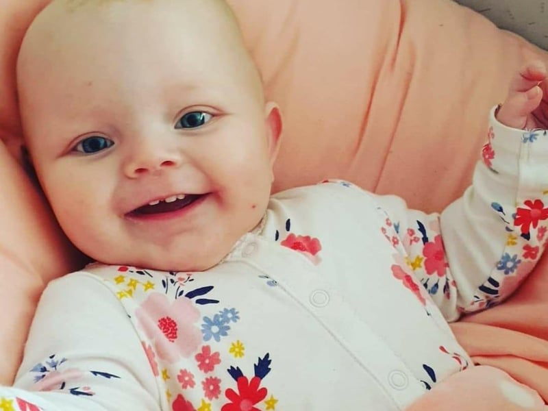 Samantha Ball, said: "Nova Grace 9 months old born 29th April 2020. Its been hard not being able to experience the same things with nova has I did my other children I.e baby groups, swimming, baby weighing etc having to communicate with family via facetime. But Nova Grace is a very happy baby always smiling has slept 12 hours a night from being 2 weeks old  she has put a Ray of sunshine into our lives during this awful time."