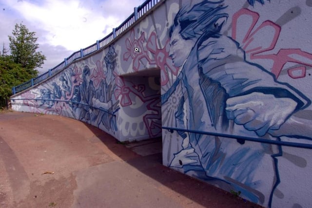 This underpass has been turned into a gigantic piece of street art.