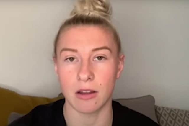 England star Beth England has backed a video urging young people in Sheffield to open up about their mental health