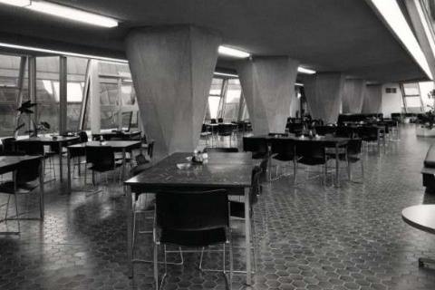 The Vulcan restaurant, pictured in the 1970s, was located within the former town hall extension, popularly known as the egg box building. Picture: Picture Sheffield