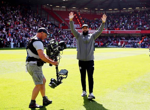David McGoldrick of Sheffield United takes in the applause as he says goodbye to Bramall Lane: Simon Bellis / Sportimage