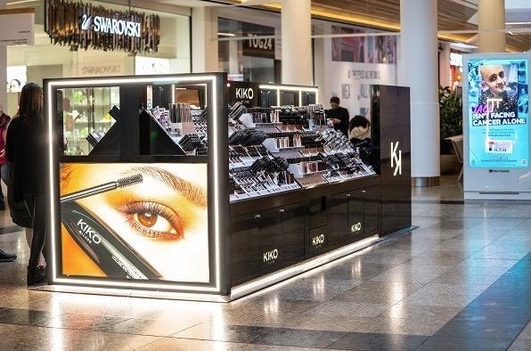 KIKO Milano has a kiosk on Lower High Street. Established and founded in 1997 by the Percassi Group, it is an Italian cosmetics brand.