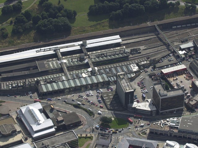 Sheffield Midland Railway Station from the skies