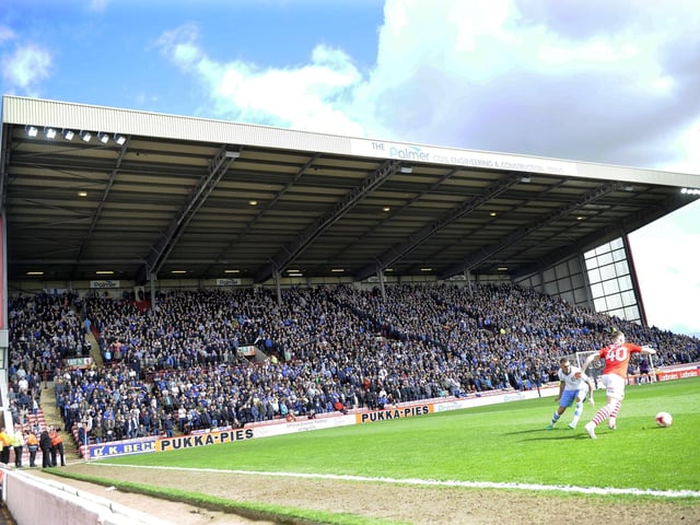 There's rarely an occasion where Sheffield Wednesday fans don't pack out the away end at Oakwell. Pic Steve Ellis
