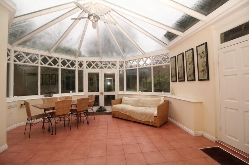 The sun room is complete with a gallery area at the rear, which leads to the kitchen.

Photo: Rightmove