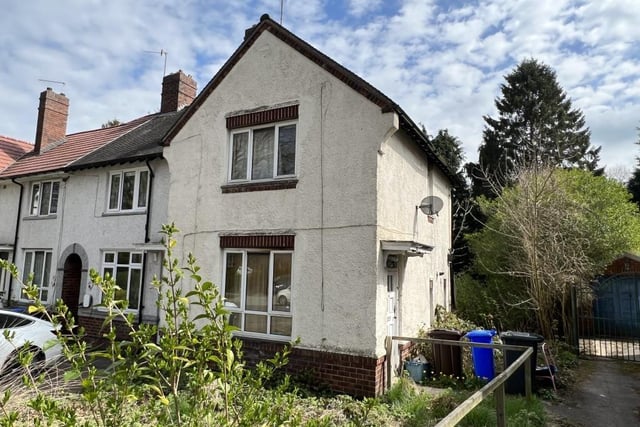 With two bedrooms, a terraced house in Green Oak Road, Totley, was listed at £155,000 and sold for £213,000.