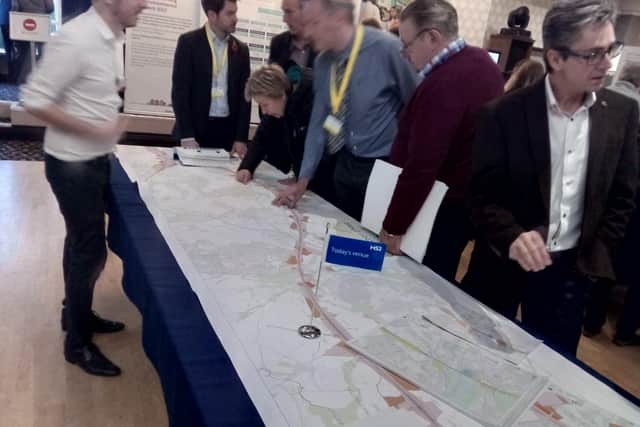 The HS2 consultation event.