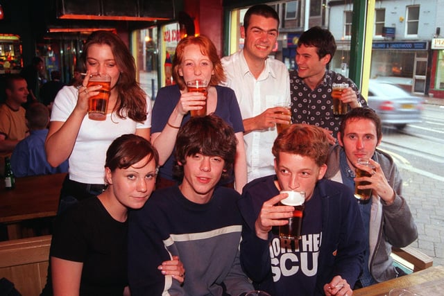 Pictured at the Cavendish Pub, West Street, Sheffield, in 1999, were, LtoR back row are, Cathy Abel, Nickie Winsor, Sam Cordery, and Jack Leech. Frount LtoR, Mary Kennedy, Nat Cordery, Joe Catchpole, and Christopher Wells.