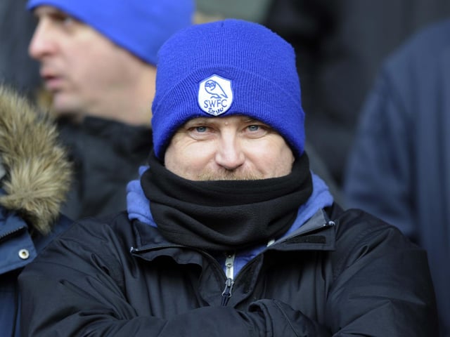 A Sheffield Wednesday fan at Oakwell in February 2018