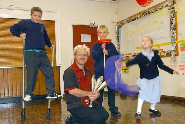 Circus training was the lesson with a difference for these pupils in 2005. Does this bring back happy memories?