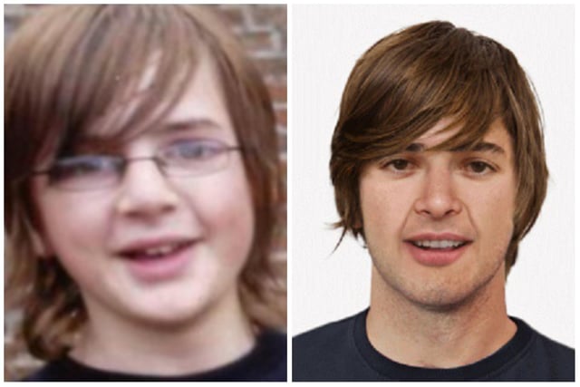 Andrew Gosden was just 14-years-old when he disappeared and has not been seen since he left his home on Littlemoor Lane in Balby, Doncaster, in September 2007. He was thought to have been on his way to school but was next seen on CCTV outside Kings Cross Station in London.
Since then, no positive sighting of Andrew has ever been confirmed, according to South Yorkshire Police. 
Early this year, the force revealed they detained two men, assisted by officers from the Metropolitan Police, on December 8 last year, but no further news has been disclosed.
They said at the time that a 45-year-old man was arrested on suspicion of kidnap, human trafficking and the possession of indecent images of children, and a 38-year-old man was arrested on suspicion of kidnap and human trafficking. Both have now been released under investigation while enquiries continue.
The age-progression of Andrew pictured here on the right was released in October 2019, and previous age-progression photographs have always shown Andrew wearing glasses. At the time Andrew went missing, his vision was very poor without correction and he needed strong lenses age-progression photograph shows Andrew without glasses, as he may now be using contact lenses.

 

Andrew has an unusual and distinctive right ear, which has been highlighted before. However, if Andrew has slightly longer hair then this may not be immediately noticeable. What may be more noticeable is that Andrew is deaf in his left ear and struggles to locate the direction of sounds.
Andrew used to speak quickly and quietly, without a strong accent, which is unlikely to have changed. He is highly intelligent and can carry out complex calculations in his head.
Anyone who believes they may know someone with these identifying features, or may hold information about an individual that matches the above descriptions, is asked to please call South Yorkshire Police on 101 quoting incident number 161 of 13 September, 2017.
You can also speak to Crimestoppers anonymously on 0800 555 111.