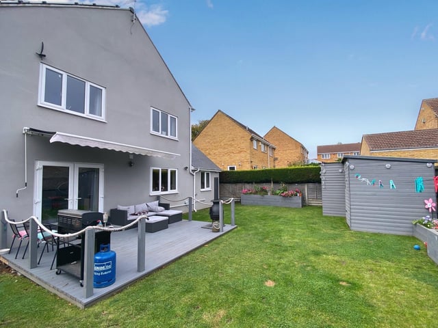 There is a large timber shed to the rear of the property that has space for a hot tub.