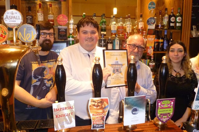 The Gardeners Rest community-owned pub Neepsend Lane, Neepsend, Sheffield, seen here winning two Pub of the Year awards from Sheffield CAMRA in 2019, also has an Elite five-star hygiene award from Scores on the Doors