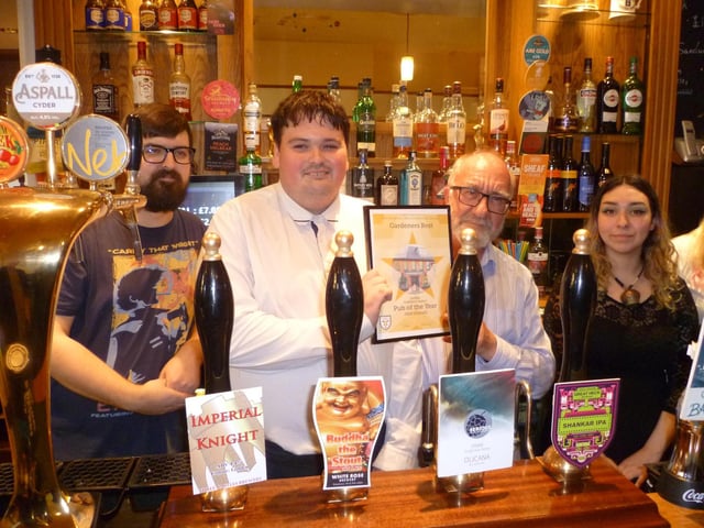 The Gardeners Rest community-owned pub Neepsend Lane, Neepsend, Sheffield, seen here winning two Pub of the Year awards from Sheffield CAMRA in 2019, also has an Elite five-star hygiene award from Scores on the Doors