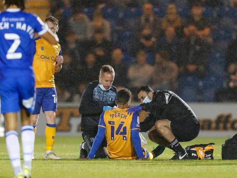 James Perch receives treatment for a head injury