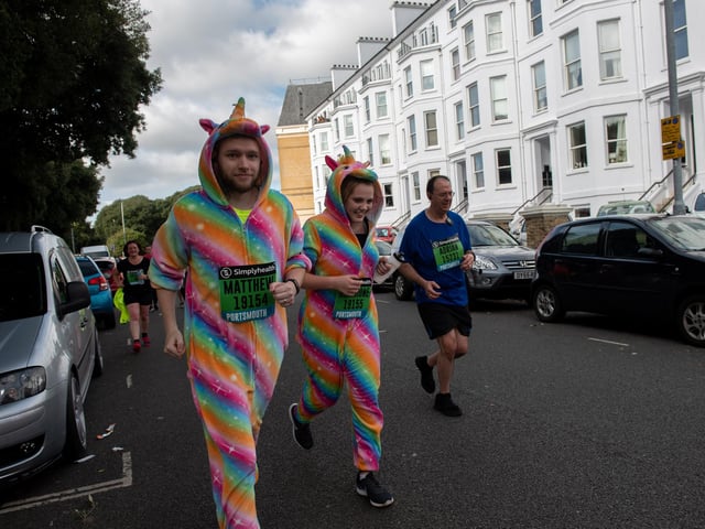 Action from the Great South Run. (201019-286)