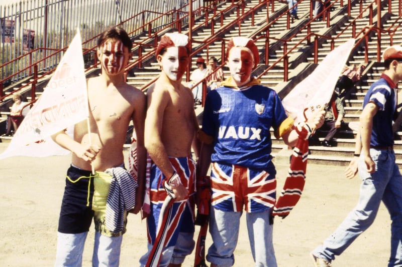 Sunderland fans pictured before the Second Division Play Off Final at Wembley in 1990. Were you there?