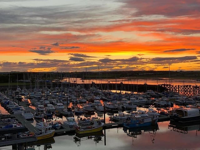 Present and correct at Amble Marina.