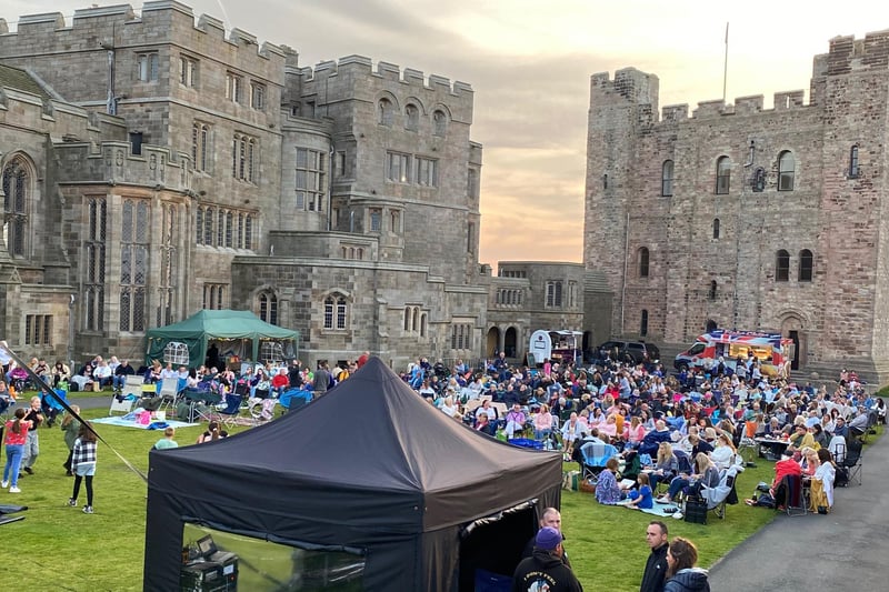 Dramatic setting for the screening of Mamma Mia! at Bamburgh Castle on Saturday, August 28.