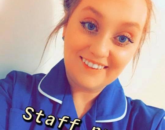 "This is my daughter Hannah Lindley, newly qualified nurse working at Rotherham Hospital. She is my hero, working on the front line xxxx," says proud mum Joanne Price.