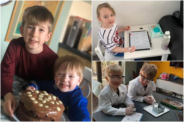 Just some of the fantastic pictures you have sent us of your loved ones learning at home during the enforced break.