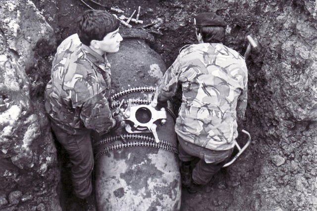 Unexploded bombs - Lancing Road, Sheffield - February 1985
