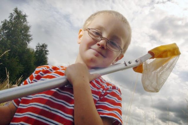 Five year old Ben Myatt went bug hunting in Bentley. October 2007.